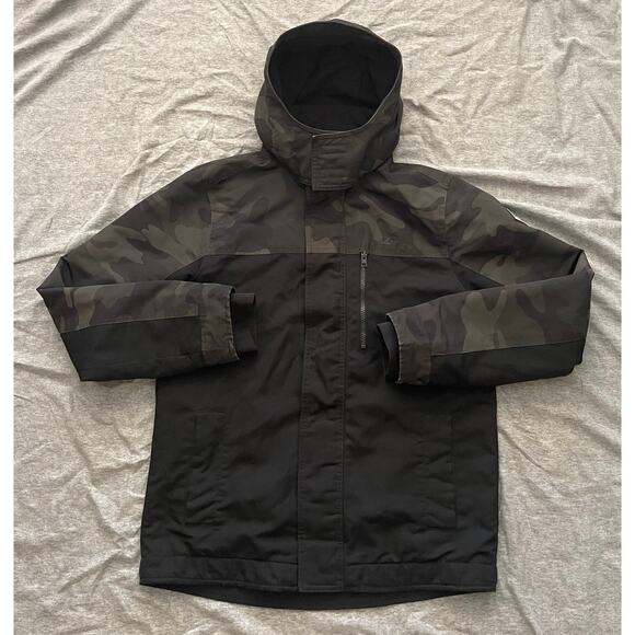 Hollister California Mens Size M All Weather Camo Black Jacket - Picture 2 of 16